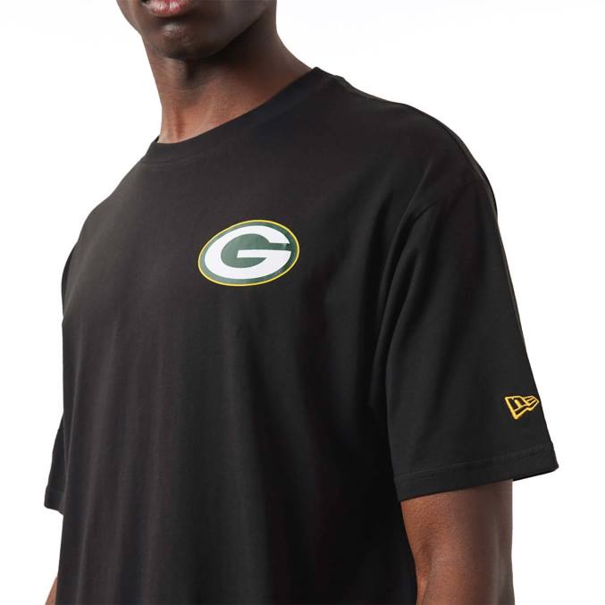 New Era groen bay packers nfl folie zwart t-shirt BT242977