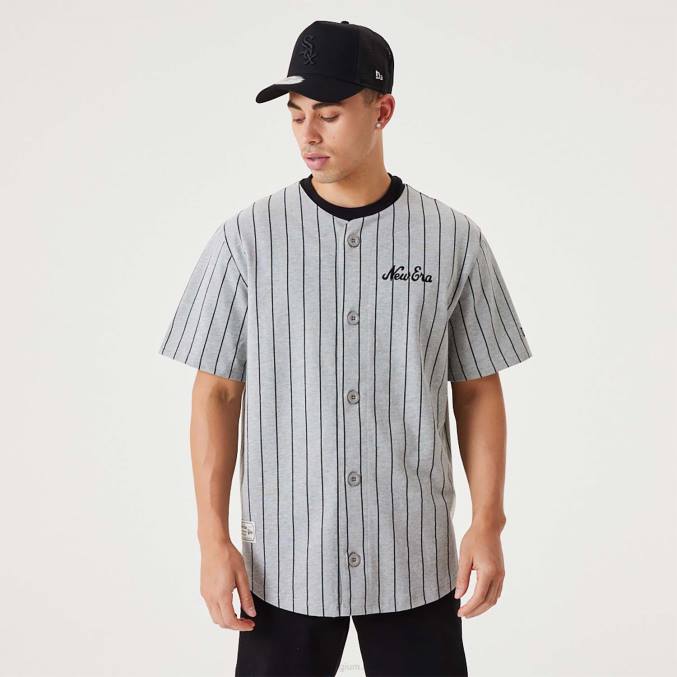 New Era krijtstreep middengrijze jersey BT243120