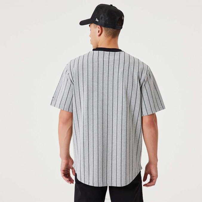 New Era krijtstreep middengrijze jersey BT243120