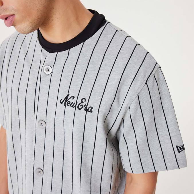 New Era krijtstreep middengrijze jersey BT243120