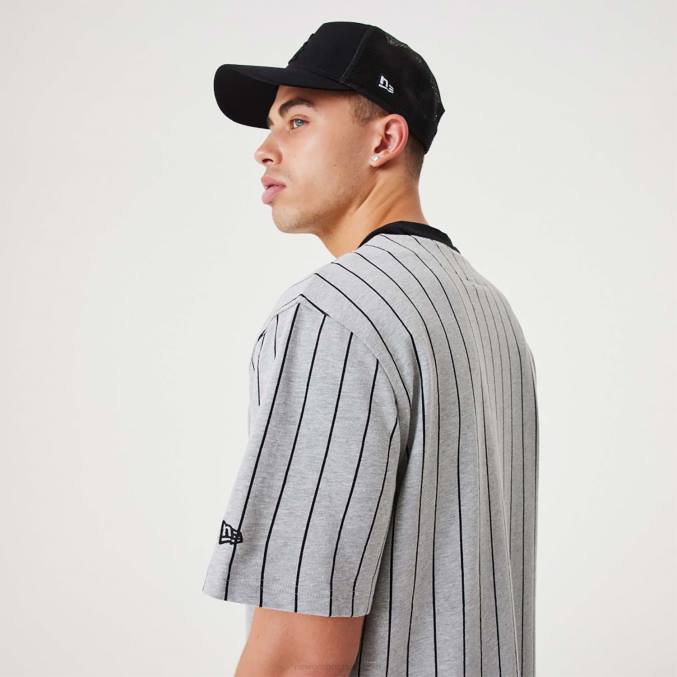 New Era krijtstreep middengrijze jersey BT243120