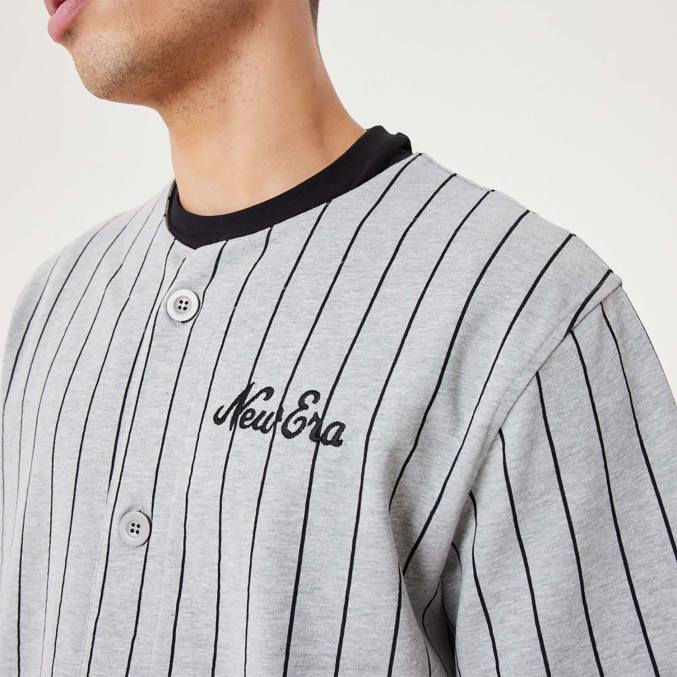 New Era krijtstreep middengrijze jersey BT243120