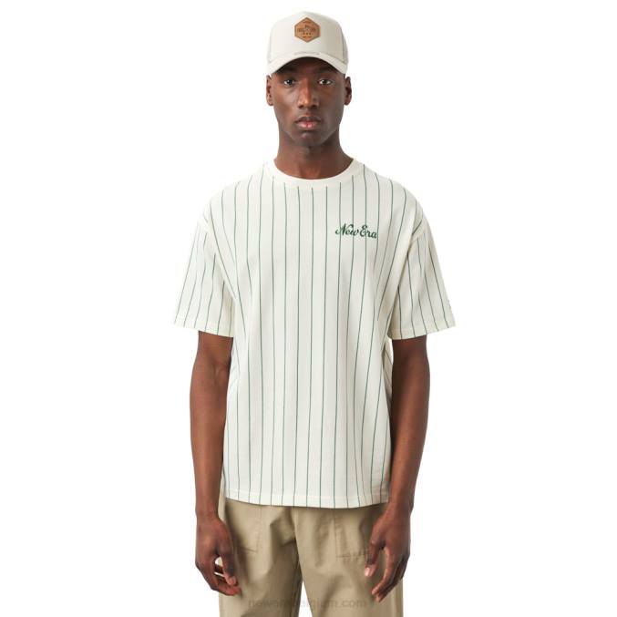 New Era krijtstreep wit t-shirt BT242934