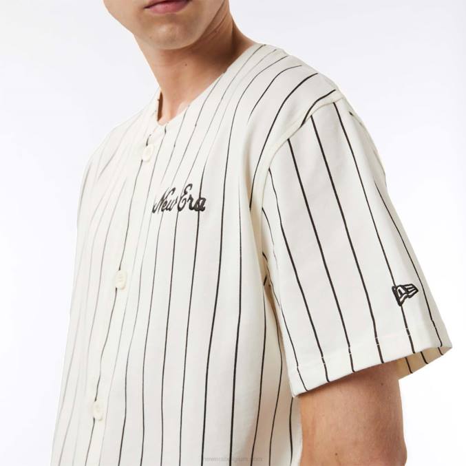 New Era krijtstreep witte trui BT242920