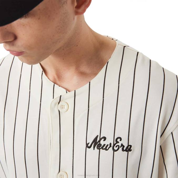 New Era krijtstreep witte trui BT242920