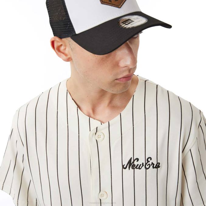 New Era krijtstreep witte trui BT242920