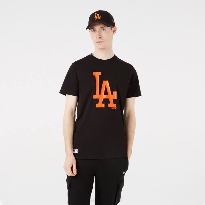 New Era la dodgers kleur essentieel zwart t-shirt BT243090