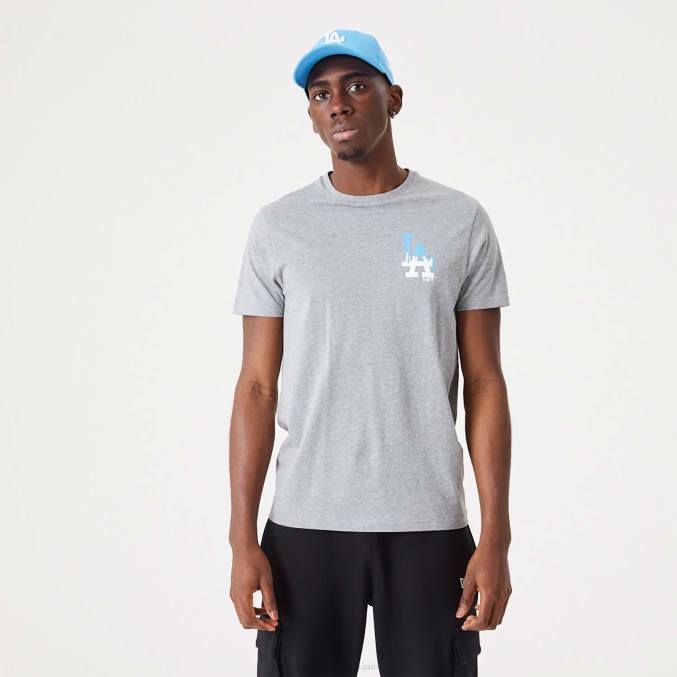 New Era la dodgers mlb drip logo medium grijs t-shirt BT243136
