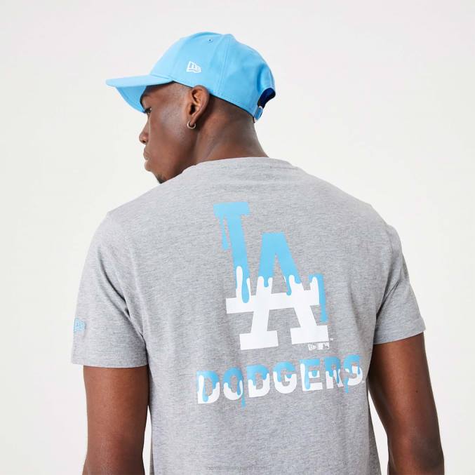New Era la dodgers mlb drip logo medium grijs t-shirt BT243136