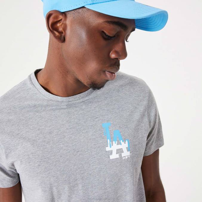 New Era la dodgers mlb drip logo medium grijs t-shirt BT243136