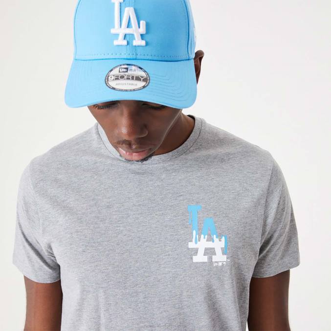 New Era la dodgers mlb drip logo medium grijs t-shirt BT243136