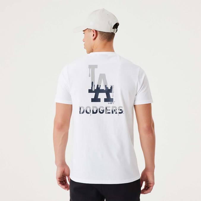 New Era la dodgers mlb druppel logo wit t-shirt BT243150