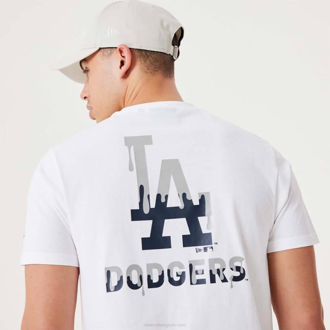 New Era la dodgers mlb druppel logo wit t-shirt BT243150