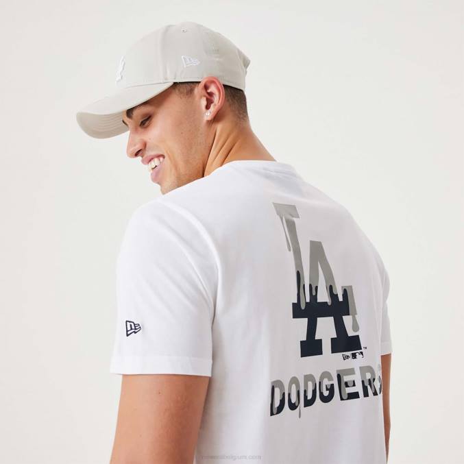 New Era la dodgers mlb druppel logo wit t-shirt BT243150