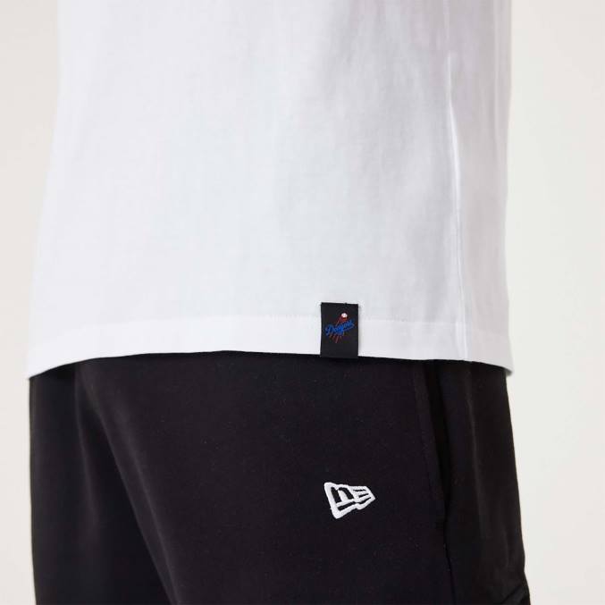New Era la dodgers mlb druppel logo wit t-shirt BT243150