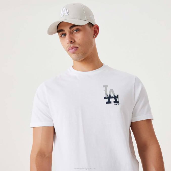 New Era la dodgers mlb druppel logo wit t-shirt BT243150