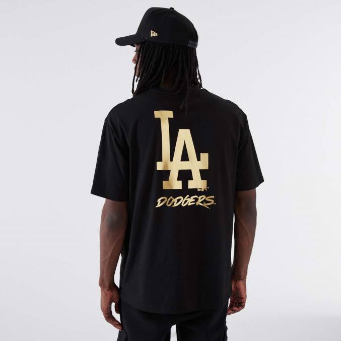 New Era la dodgers mlb metallic zwart t-shirt BT242905