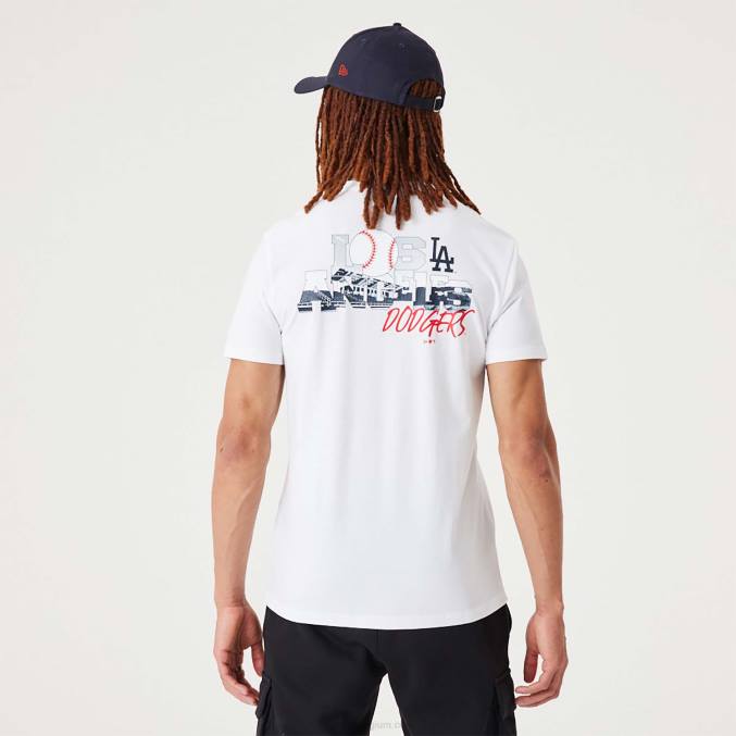 New Era la dodgers mlb teamlogo grafisch wit t-shirt BT243170