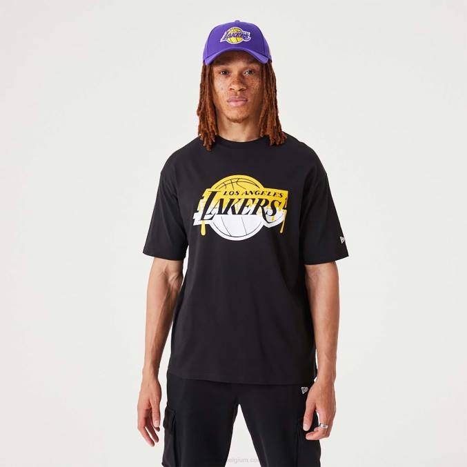 New Era la lakers nba druppellogo zwart t-shirt BT243164