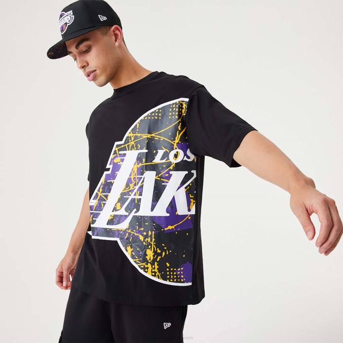 New Era la lakers nba groot teamlogo zwart oversized t-shirt BT242941