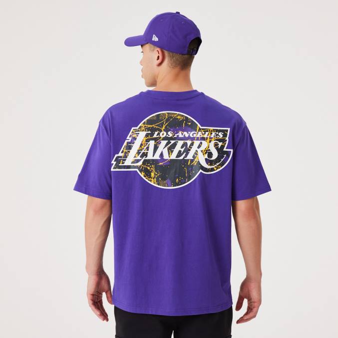New Era la lakers nba infill teamlogo paars oversized t-shirt BT243039