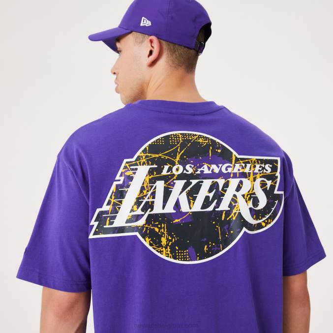 New Era la lakers nba infill teamlogo paars oversized t-shirt BT243039