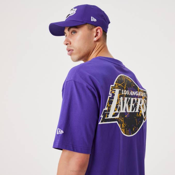 New Era la lakers nba infill teamlogo paars oversized t-shirt BT243039
