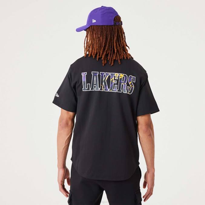 New Era la lakers nba infill teamlogo zwarte jersey BT243025