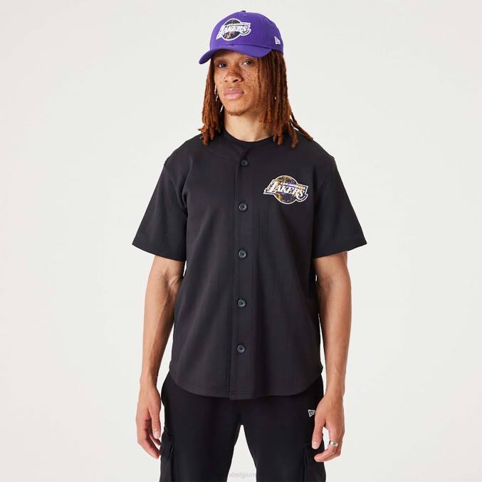 New Era la lakers nba infill teamlogo zwarte jersey BT243025