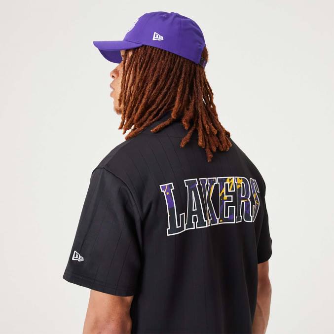 New Era la lakers nba infill teamlogo zwarte jersey BT243025