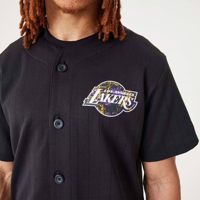 New Era la lakers nba infill teamlogo zwarte jersey BT243025