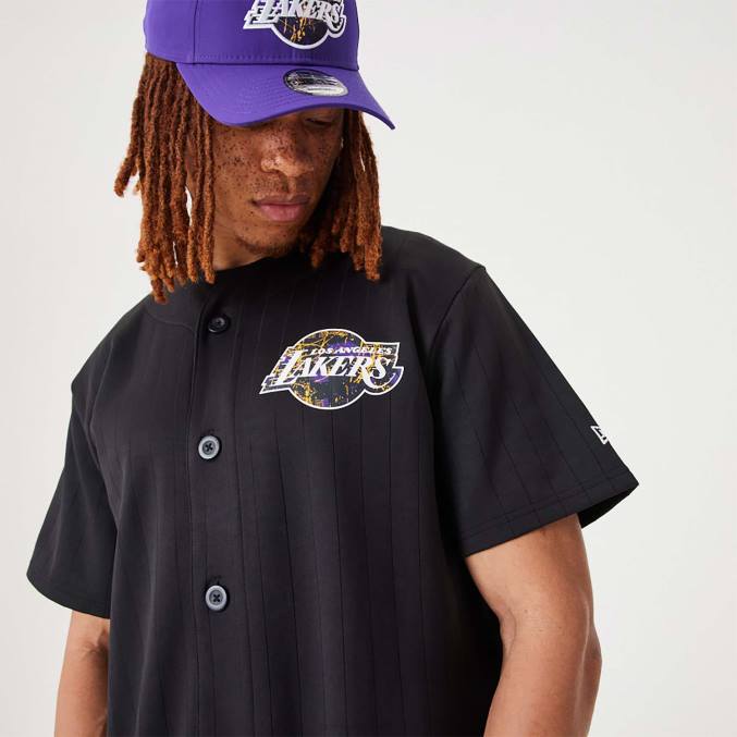New Era la lakers nba infill teamlogo zwarte jersey BT243025