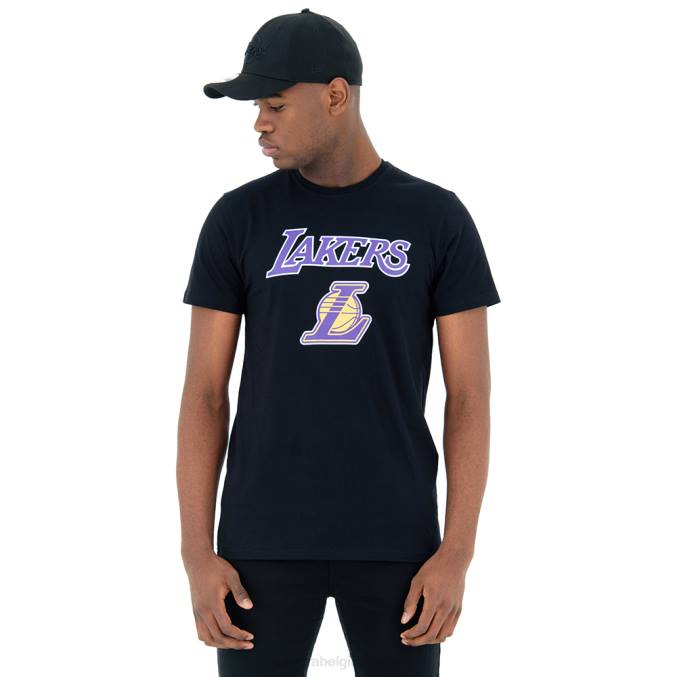 New Era la lakers nba logo zwart t-shirt BT242967