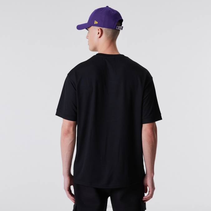 New Era la lakers nba omtrek mesh zwart t-shirt BT242946