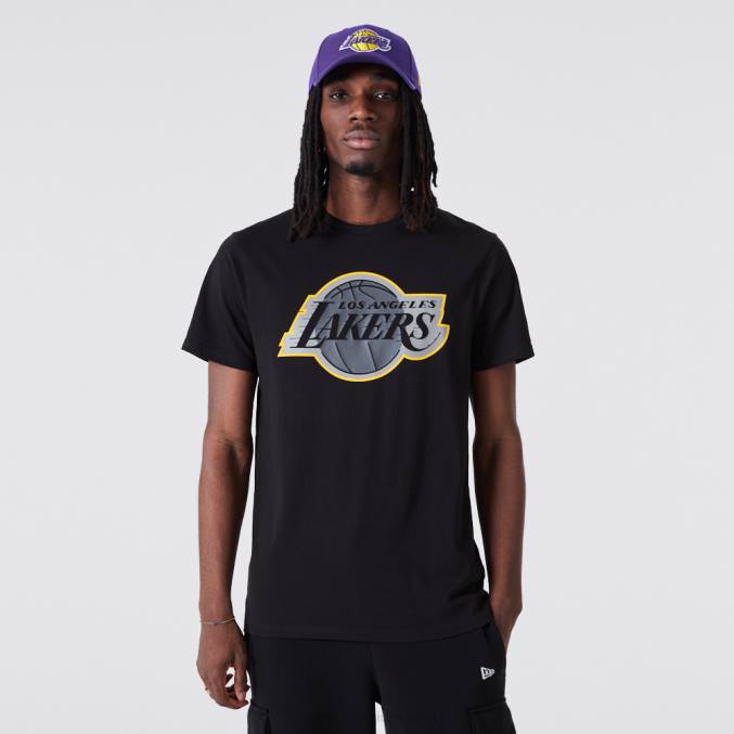 New Era la lakers nba omtreklogo zwart t-shirt BT242932