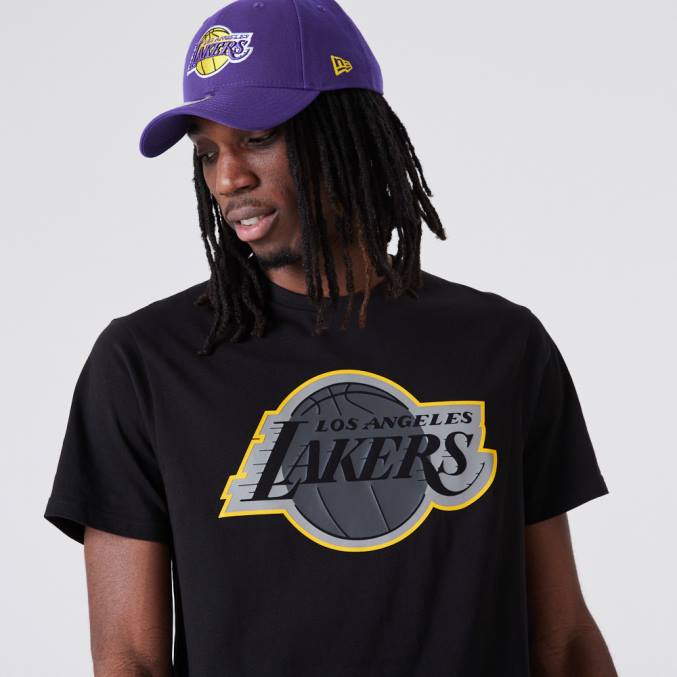 New Era la lakers nba omtreklogo zwart t-shirt BT242932