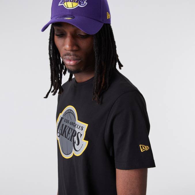 New Era la lakers nba omtreklogo zwart t-shirt BT242932