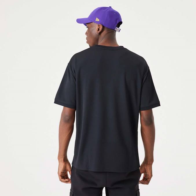 New Era la lakers nba script zwart oversized t-shirt BT242887