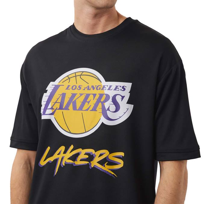 New Era la lakers nba script zwart t-shirt BT243100