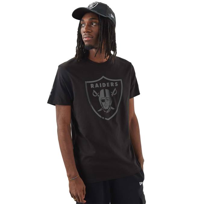 New Era las vegas raiders nfl folie zwart t-shirt BT243005