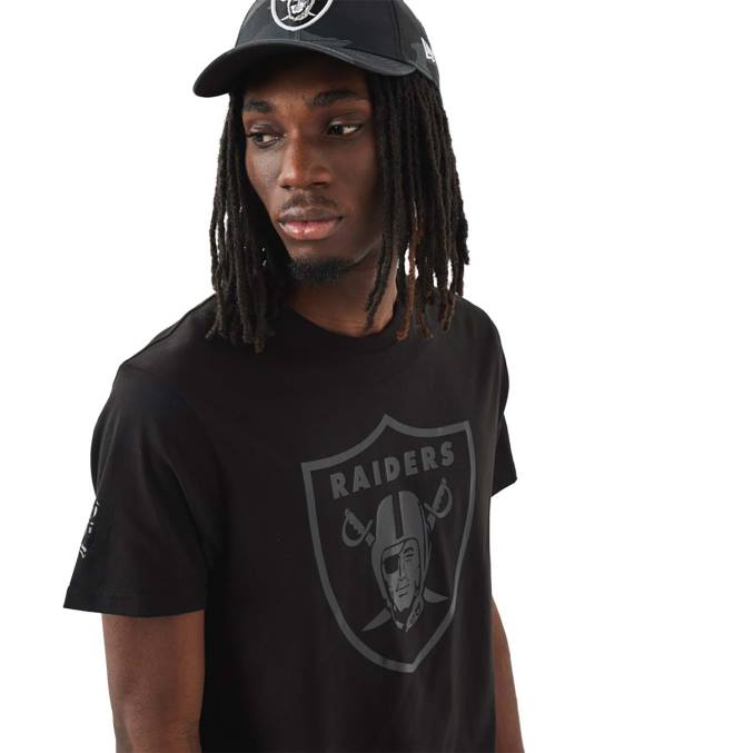 New Era las vegas raiders nfl folie zwart t-shirt BT243005