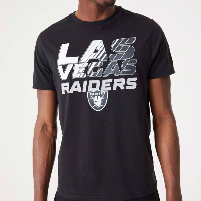 New Era las vegas raiders nfl gradiënt wordmark zwart t-shirt BT242902