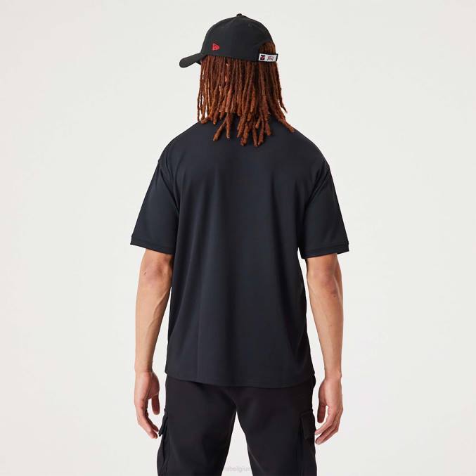 New Era nba logo script zwart oversized t-shirt BT243163