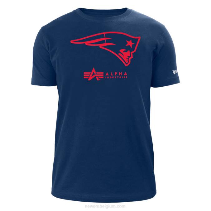 New Era new englans patriots x alpha industries marineblauw t-shirt BT242975