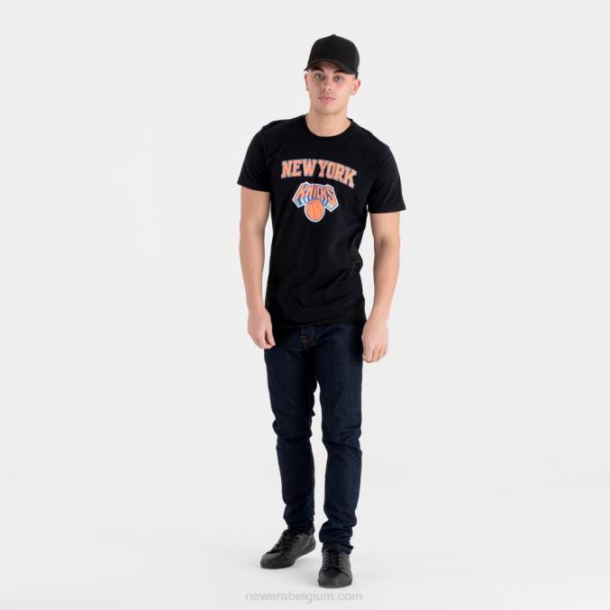 New Era new york knicks team logo zwart t-shirt BT243177