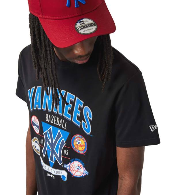 New Era new york yankees champ serie zwart t-shirt BT243102
