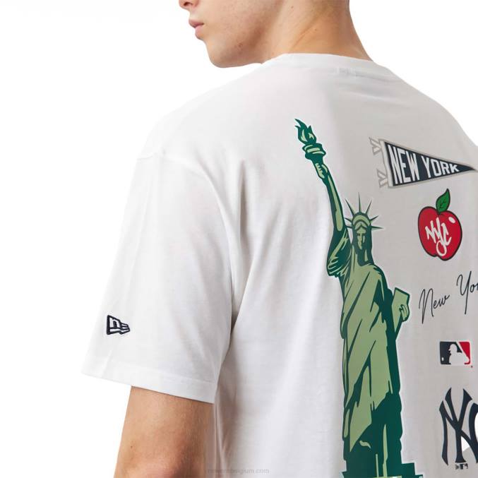 New Era new york yankees mlb city grafisch wit oversized t-shirt BT243088