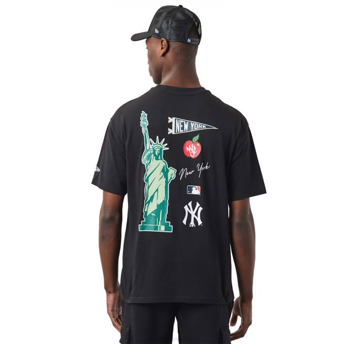 New Era new york yankees mlb city grafisch zwart oversized t-shirt BT243154