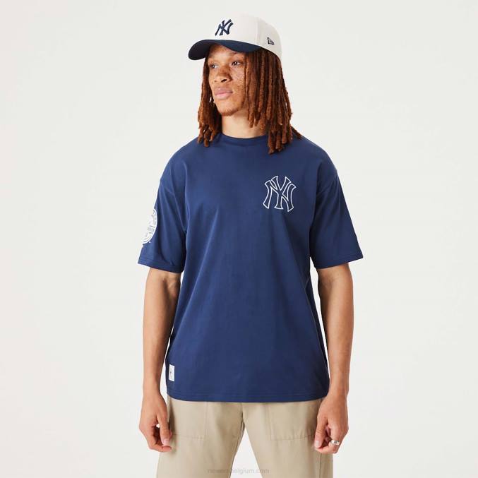 New Era new york yankees mlb erfgoed donkerblauw oversized t-shirt BT243042