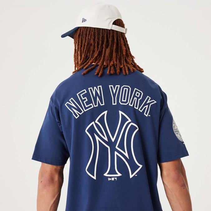 New Era new york yankees mlb erfgoed donkerblauw oversized t-shirt BT243042